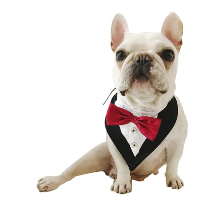 Dapper Tuxedo Formal Pet Bandana