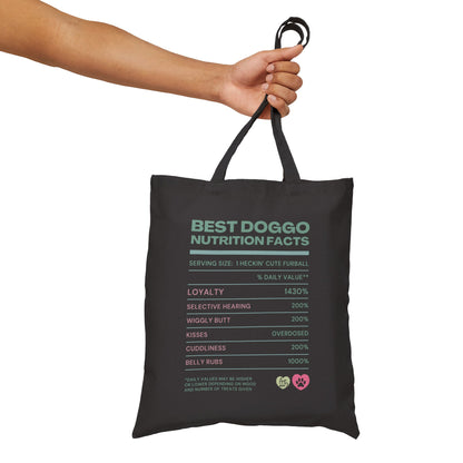 Best Doggo Nutrition Facts Cotton Canvas Tote Bag