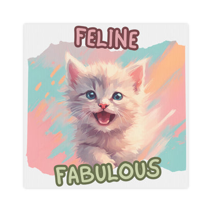 Feline Fabulous 2 Canvas Wall Art Tile