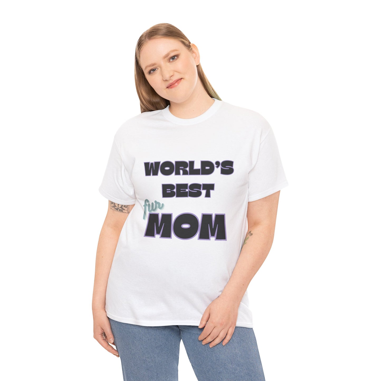 World's Best Fur Mom Unisex Heavy Cotton Tee