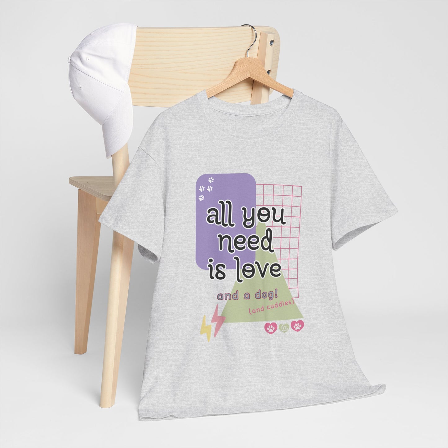 All You Need is Love and a Dog Unisex Heavy Cotton Tee