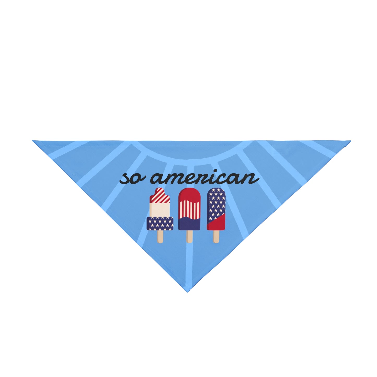 blue so american pet bandana front side