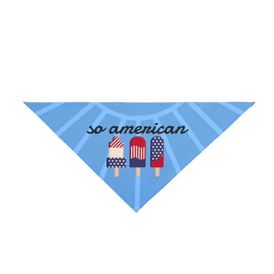 blue so american pet bandana front side