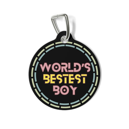 Personalized World's Bestest Boy Pet Tag