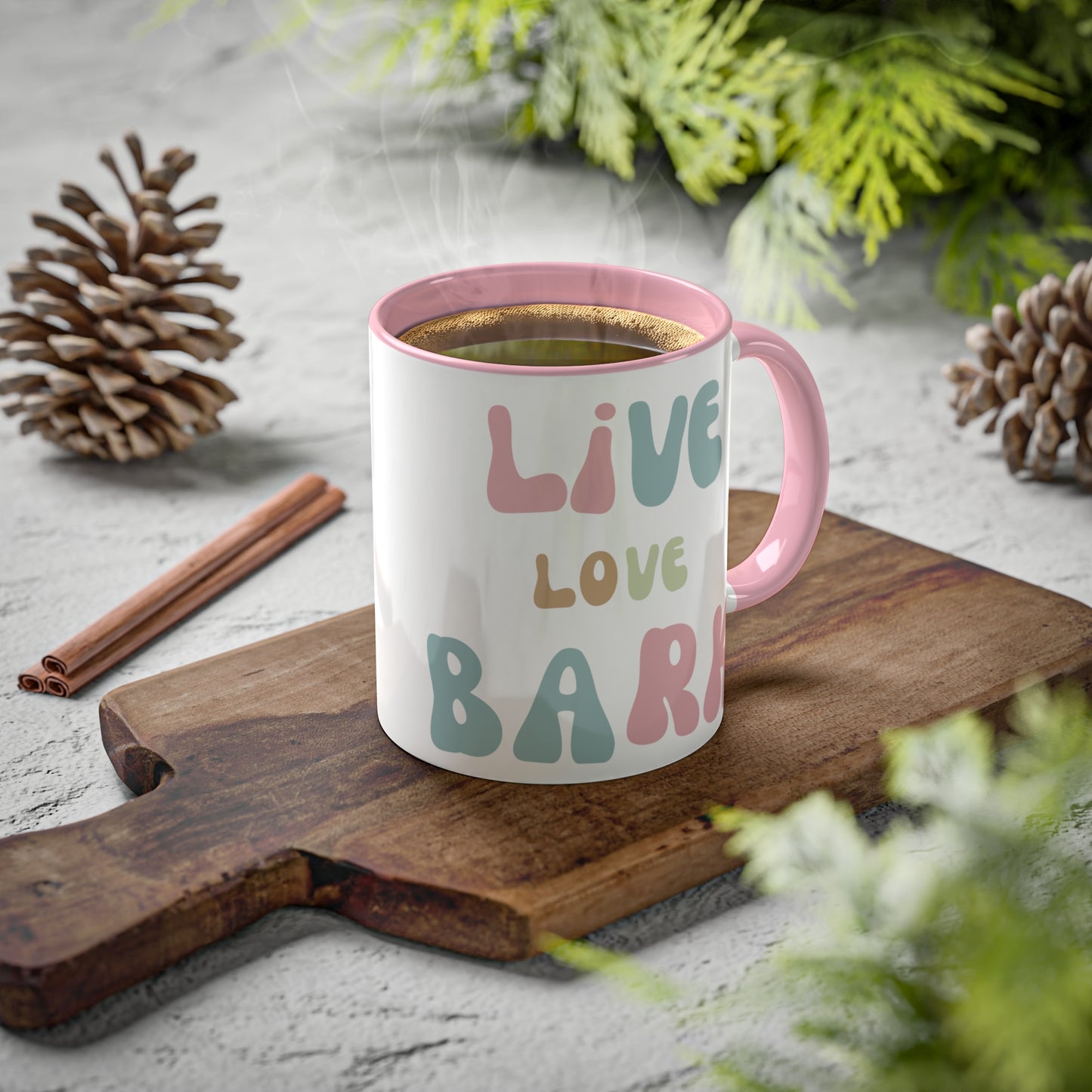 Live Love Bark Colorful Mugs, 11oz