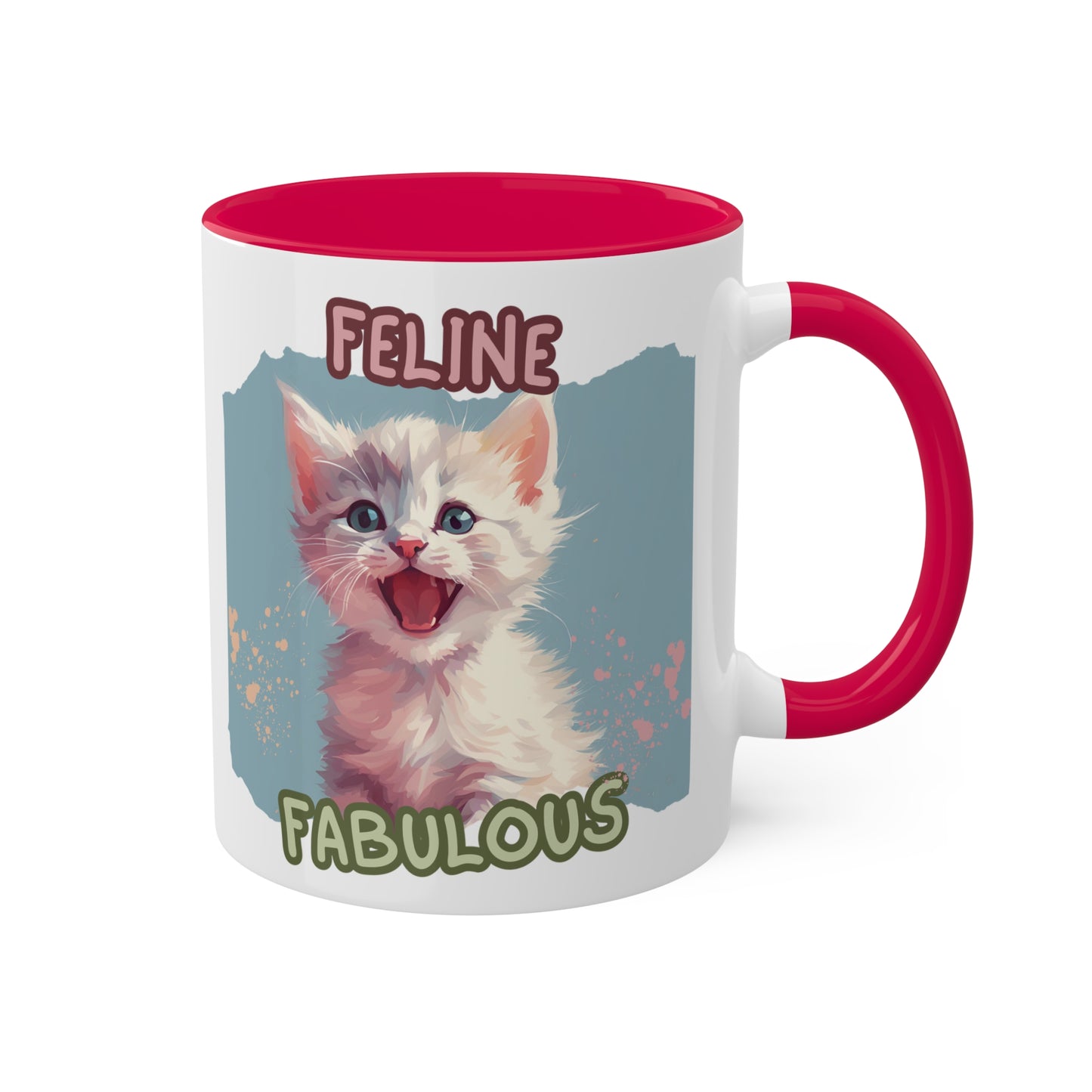 Feline Fabulous Colorful Mugs, 11oz