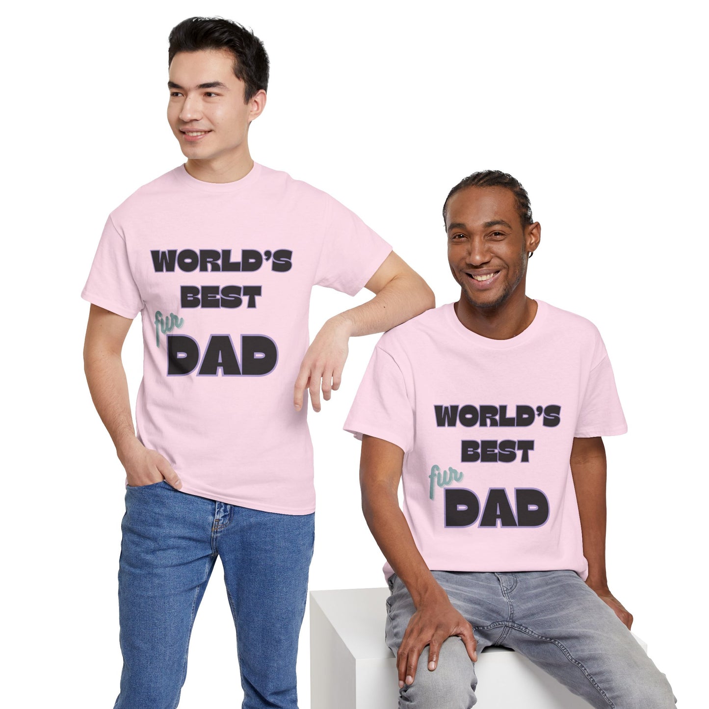 Word's Best Fur Dad Unisex Heavy Cotton Tee