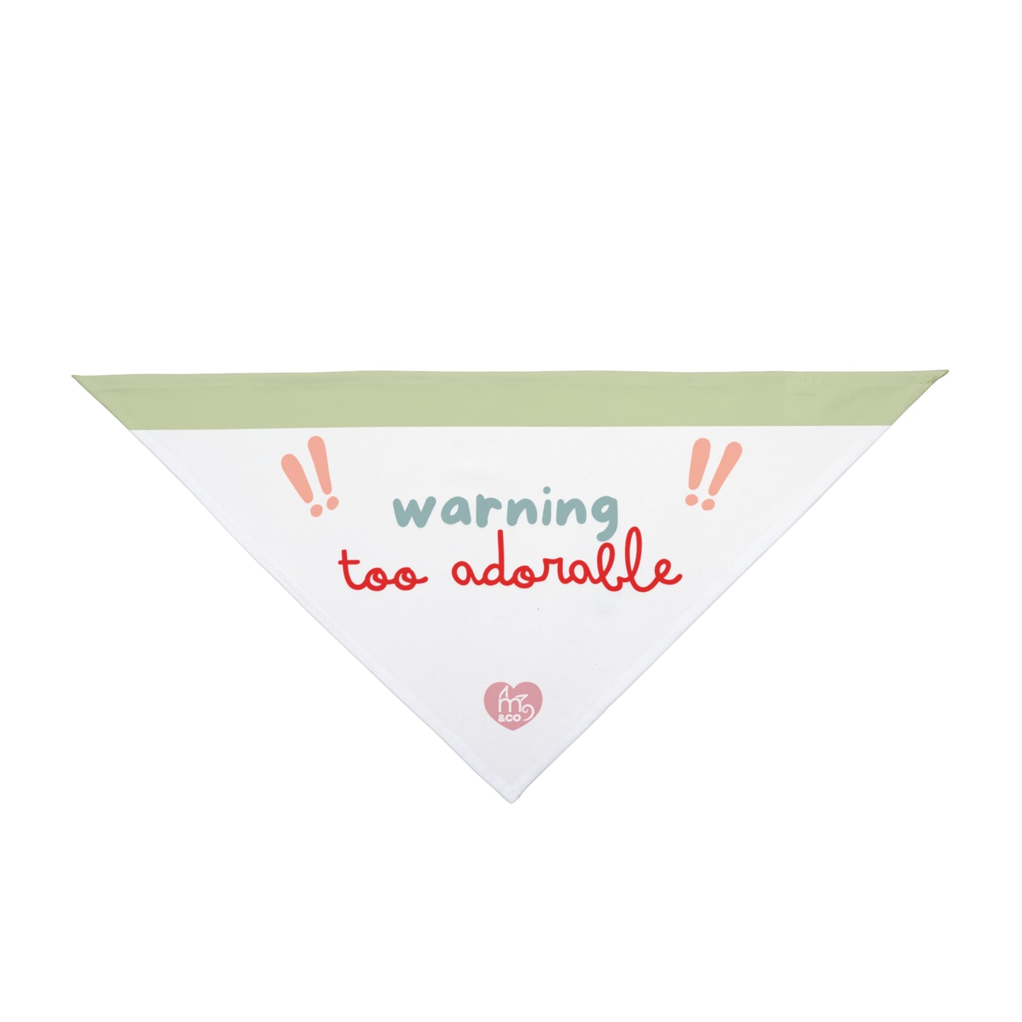 Warning: Too Adorable Pet Bandana