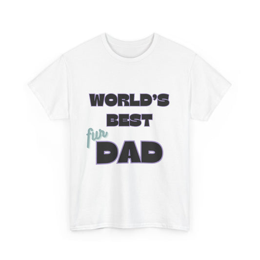 Word's Best Fur Dad Unisex Heavy Cotton Tee