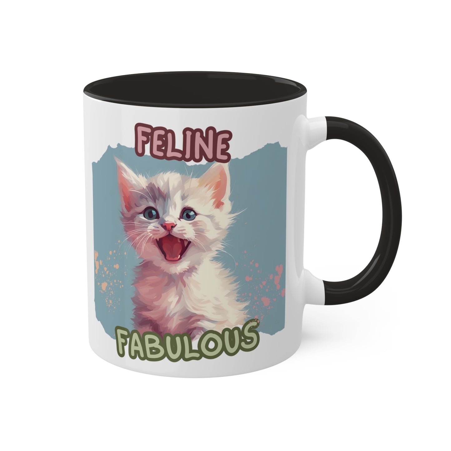 Feline Fabulous Colorful Mugs, 11oz