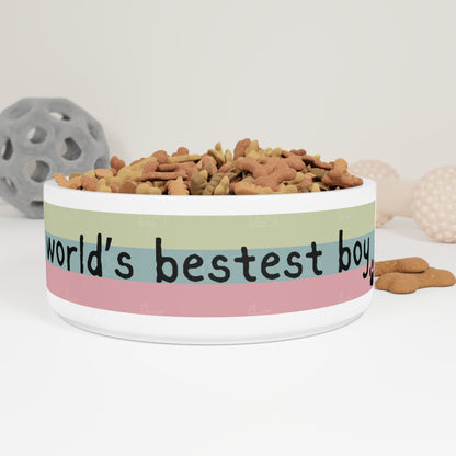 Premium Ceramic Pet Bowl - World's Bestest Boy