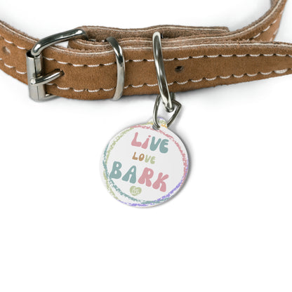 Personalized Live Love Bark Dog Pet Tag