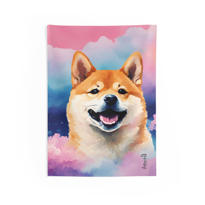 Shiba Vaporwave 1 Indoor Wall Tapestry