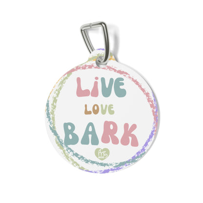 Personalized Live Love Bark Dog Pet Tag