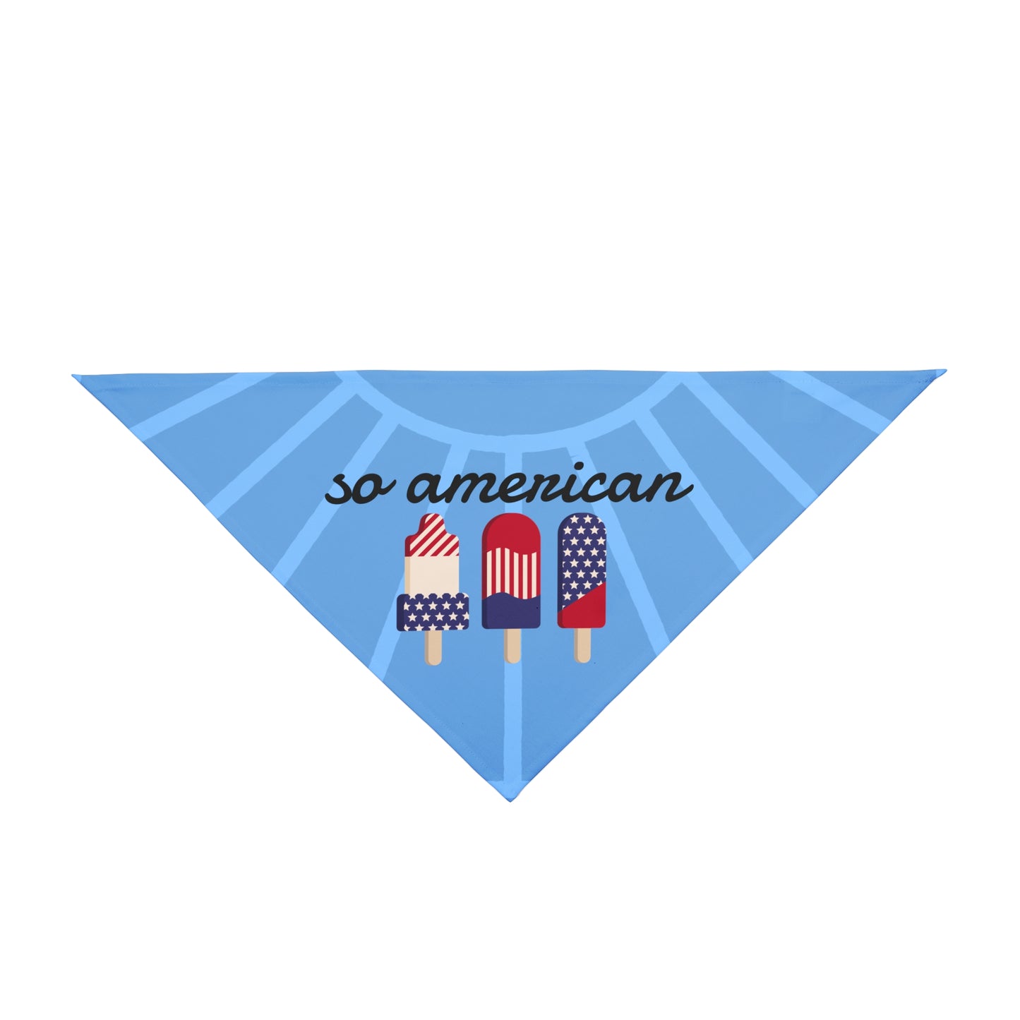 blue so american pet bandana front side