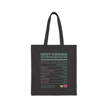 Best Doggo Nutrition Facts Cotton Canvas Tote Bag