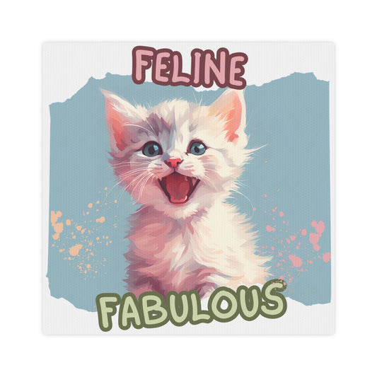 Feline Fabulous 1 Canvas Wall Art Tile