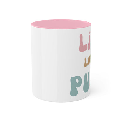 Live Love Purr Colorful Mugs, 11oz