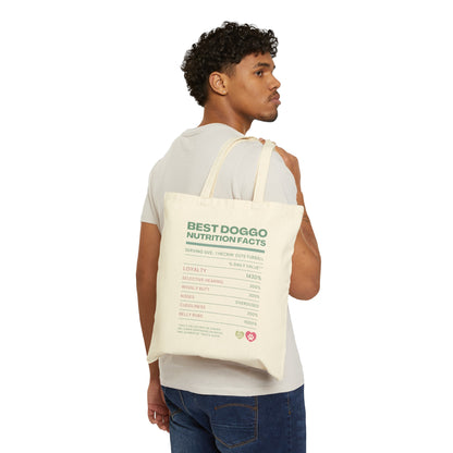 Best Doggo Nutrition Facts Cotton Canvas Tote Bag