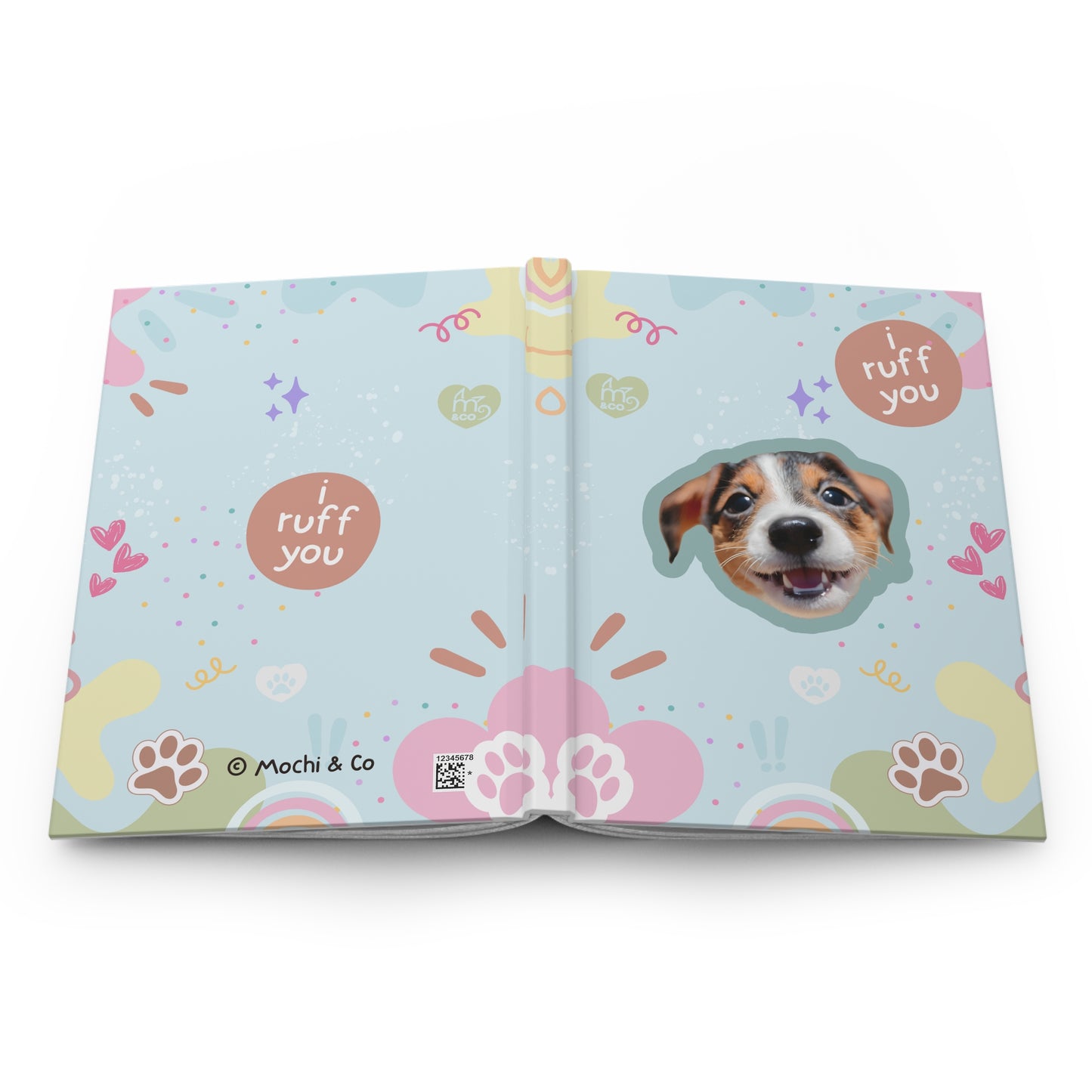 Mochi Doggo I Ruff You Hardcover Journal Matte