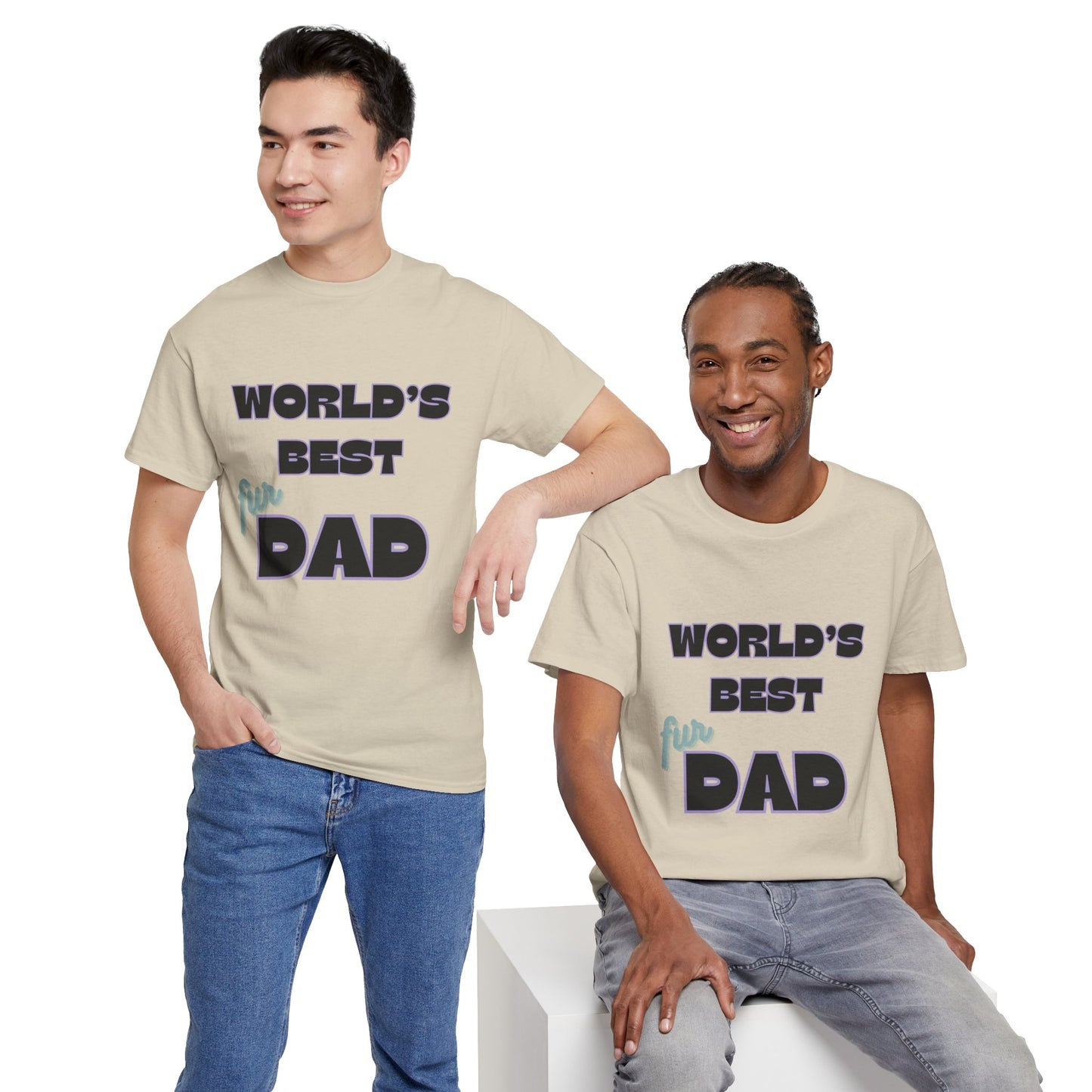 Word's Best Fur Dad Unisex Heavy Cotton Tee