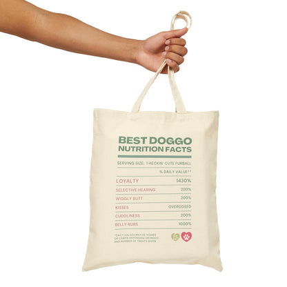 Best Doggo Nutrition Facts Cotton Canvas Tote Bag