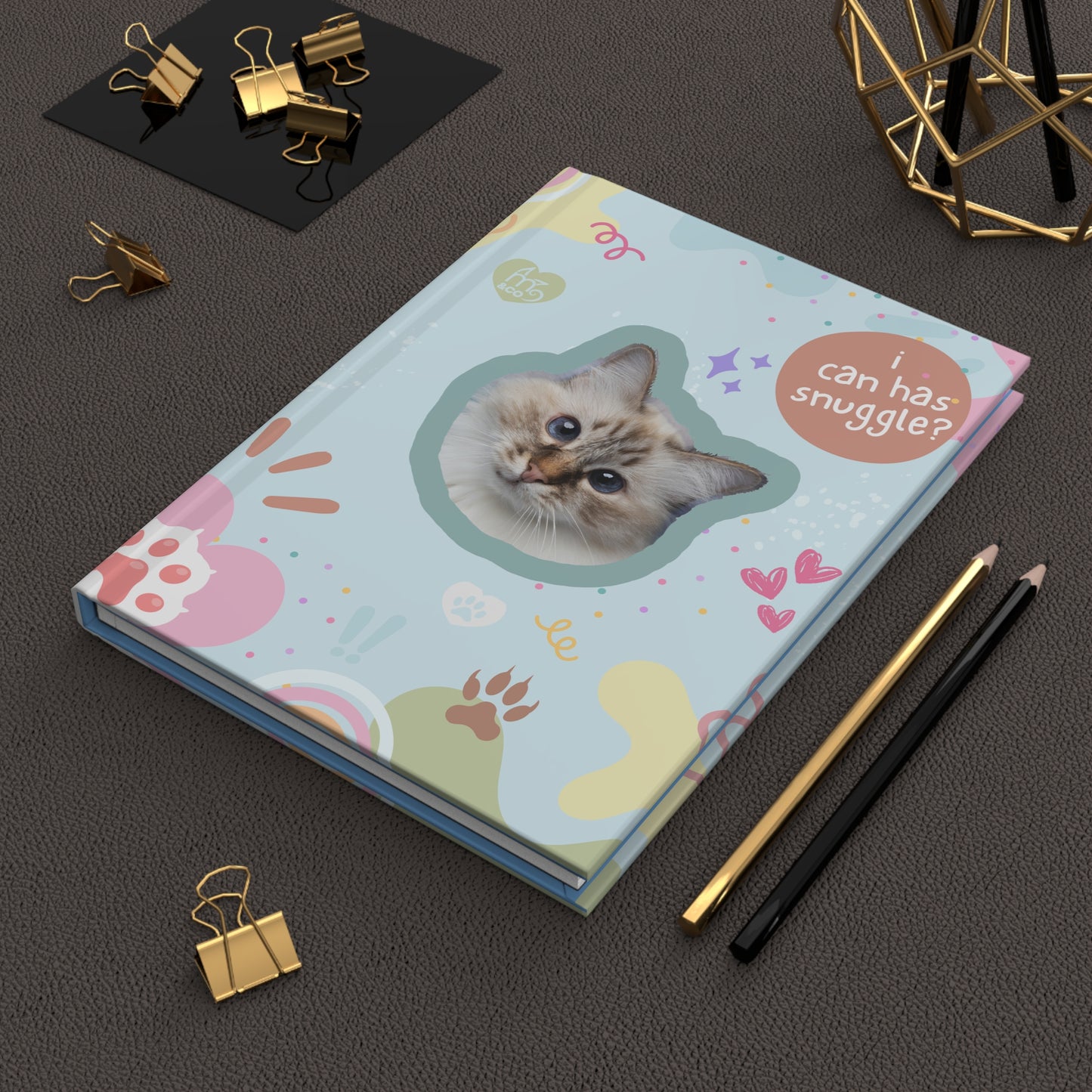 Chichi Catto I Can Has Snuggle Hardcover Journal Matte