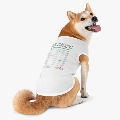 Best Doggo Nutrition Facts Pet Tank Top - White and Pink