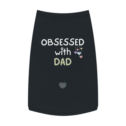 Obsessed with Dad Pet Tank Top - Black