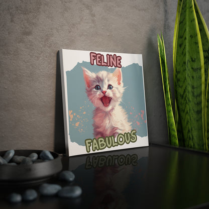 Feline Fabulous 1 Canvas Wall Art Tile