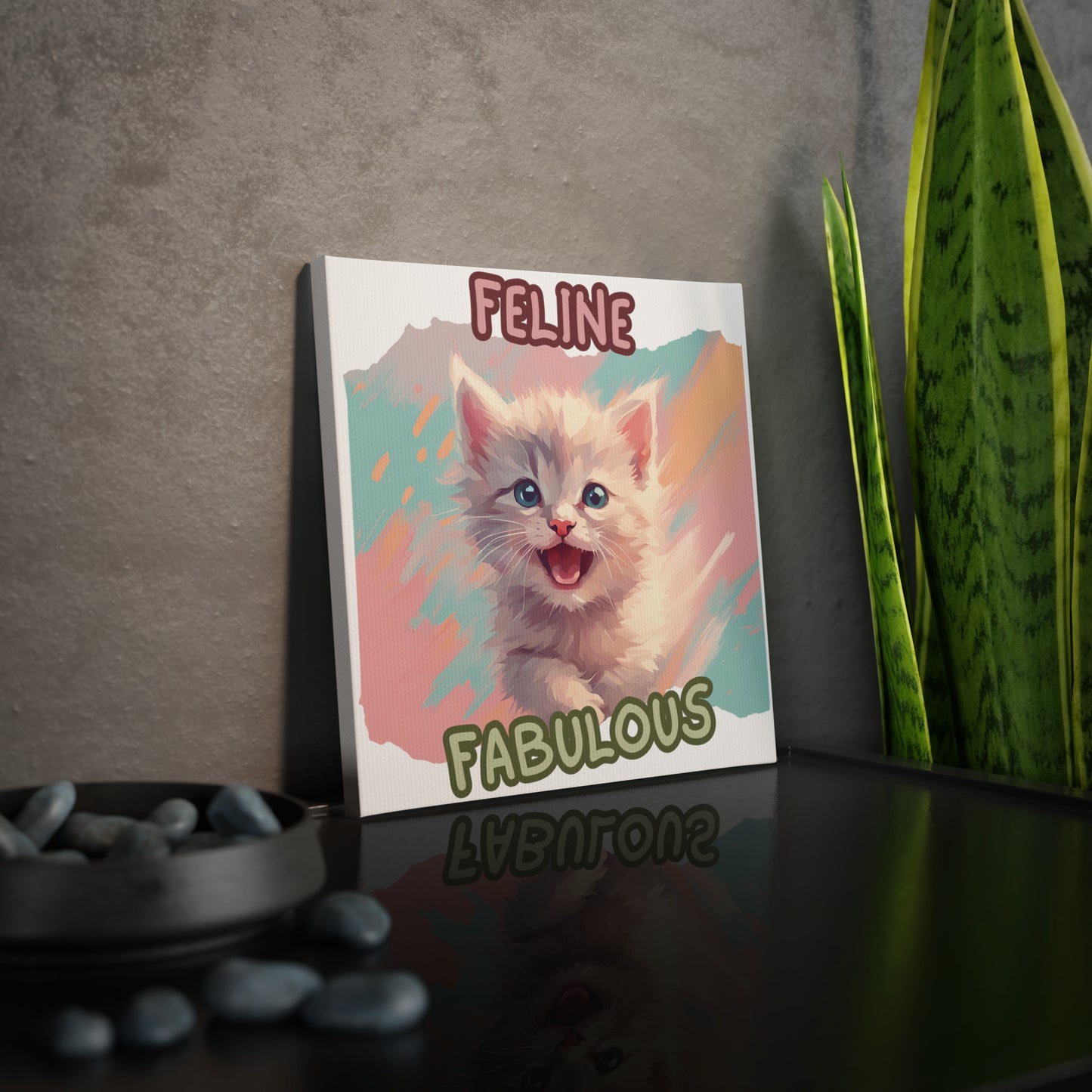 Feline Fabulous 2 Canvas Wall Art Tile