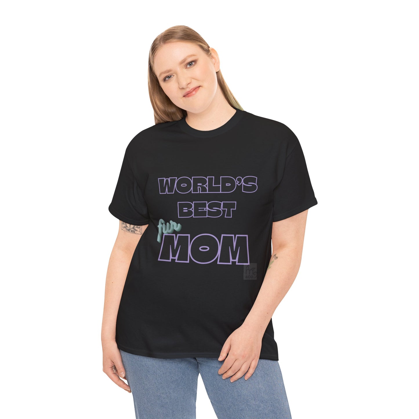 World's Best Fur Mom Unisex Heavy Cotton Tee