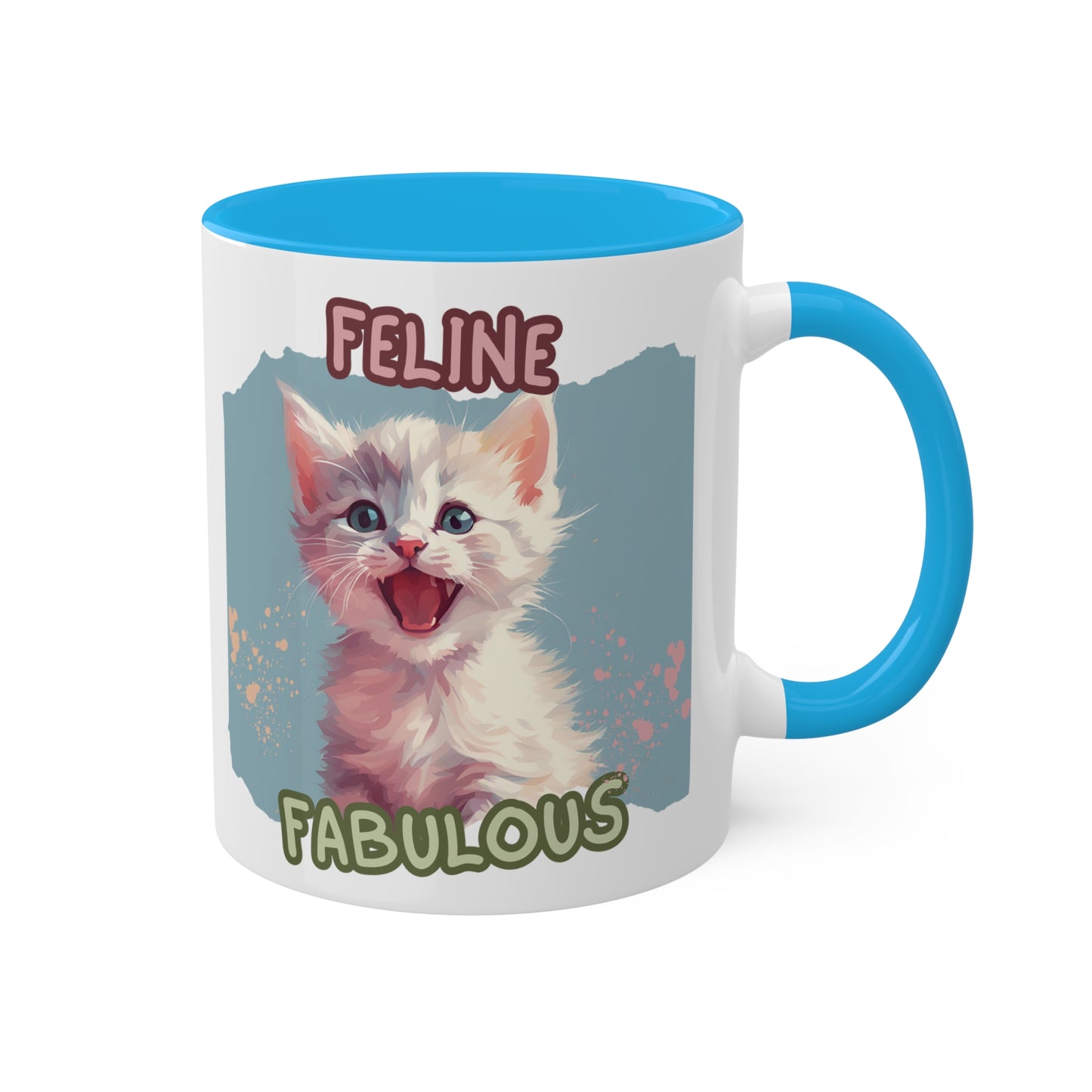 Feline Fabulous Colorful Mugs, 11oz