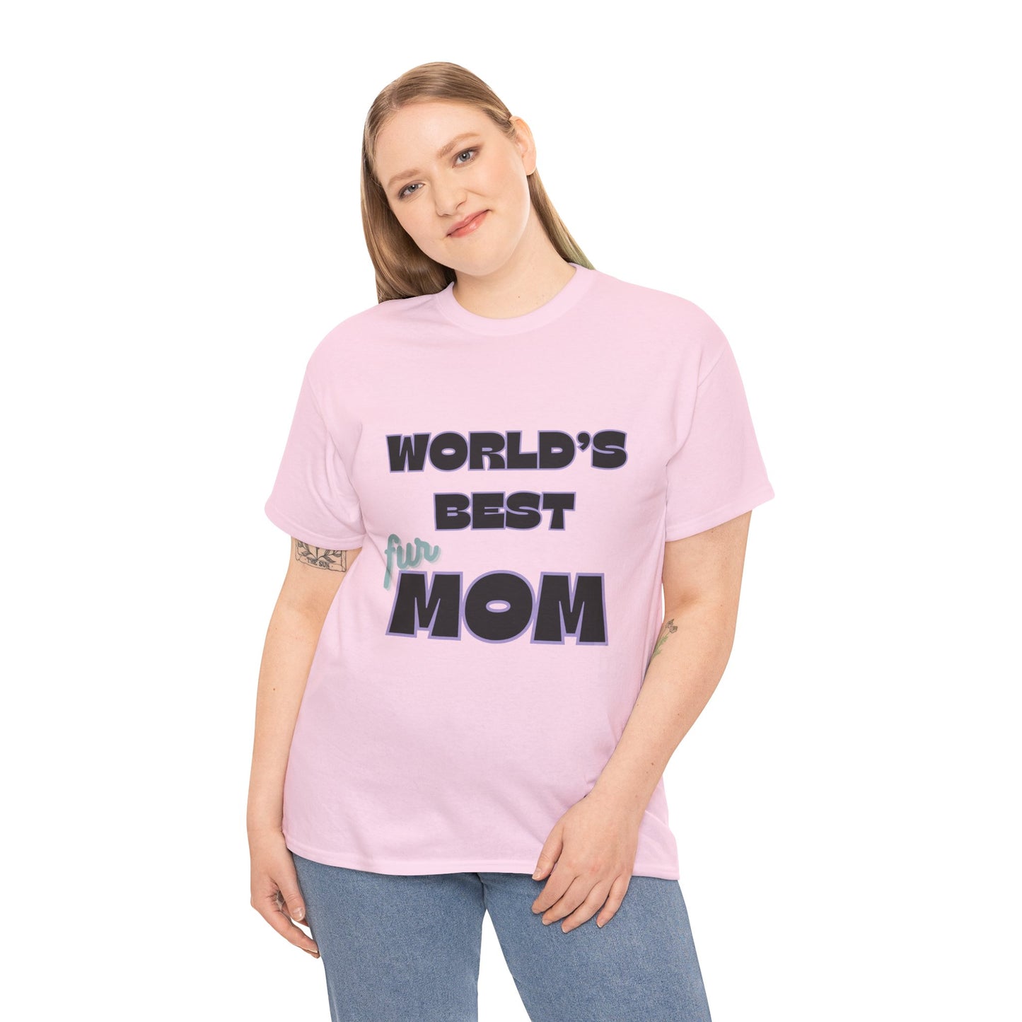 World's Best Fur Mom Unisex Heavy Cotton Tee