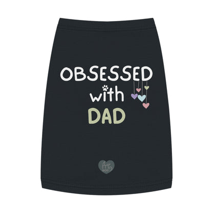 Obsessed with Dad Pet Tank Top - Black